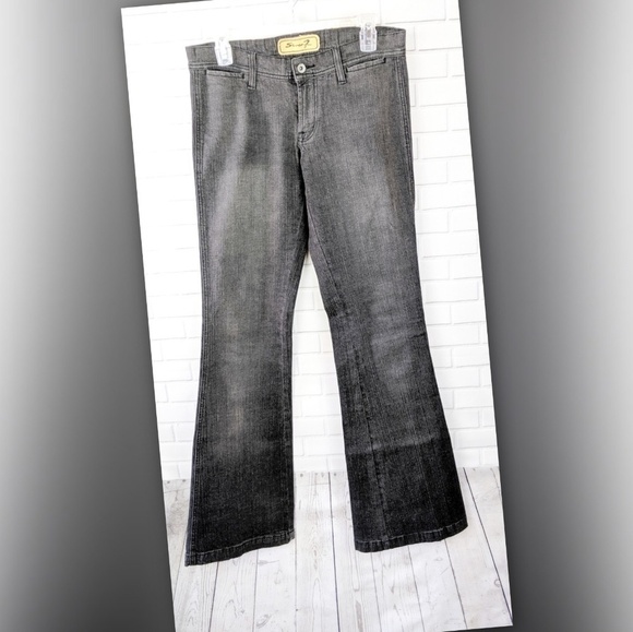 Seven7 Charcoal Black Flared Jeans Sz 27 womens - Picture 1 of 7